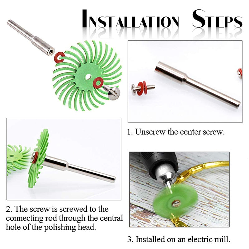 ELECTROPRIME 8 PCS Ivory Fruit Polishing Head Bloody Lotus Wood Carving  Nuclear Carving Slit Grinding Head, Specification:120 Grit