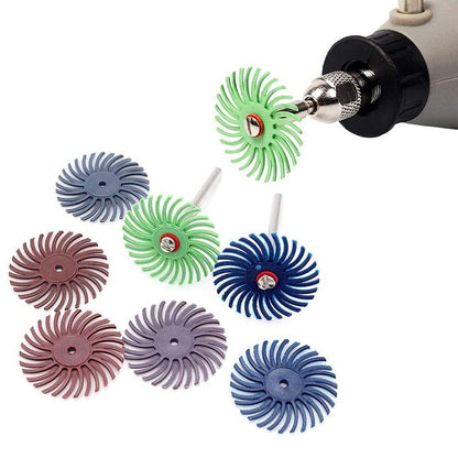 ELECTROPRIME 8 PCS Ivory Fruit Polishing Head Bloody Lotus Wood Carving  Nuclear Carving Slit Grinding Head, Specification:220 Grit