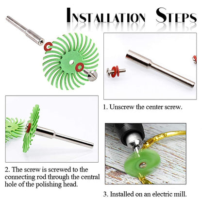 ELECTROPRIME 8 PCS Ivory Fruit Polishing Head Bloody Lotus Wood Carving  Nuclear Carving Slit Grinding Head, Specification:220 Grit