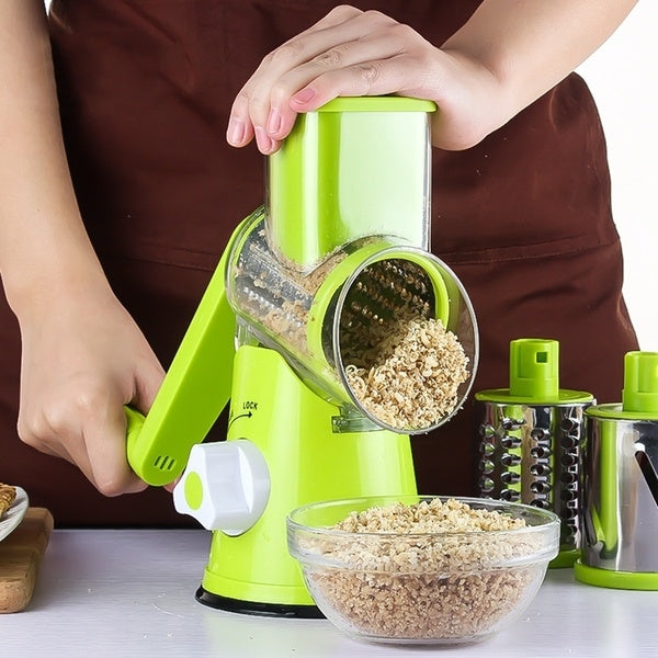 ELECTROPRIME Multifunctional Manual Fruit Vegetable Slicer Cutter Carrot Potato Cutting Machine Stainless steel Blade Salad Chopper, Random Color Delivery