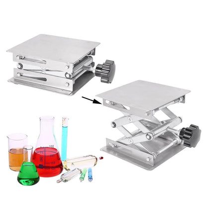 ELECTROPRIME 100x100mm Laboratory Manual Stainless Steel Lifting Platform Small Lifting Platform