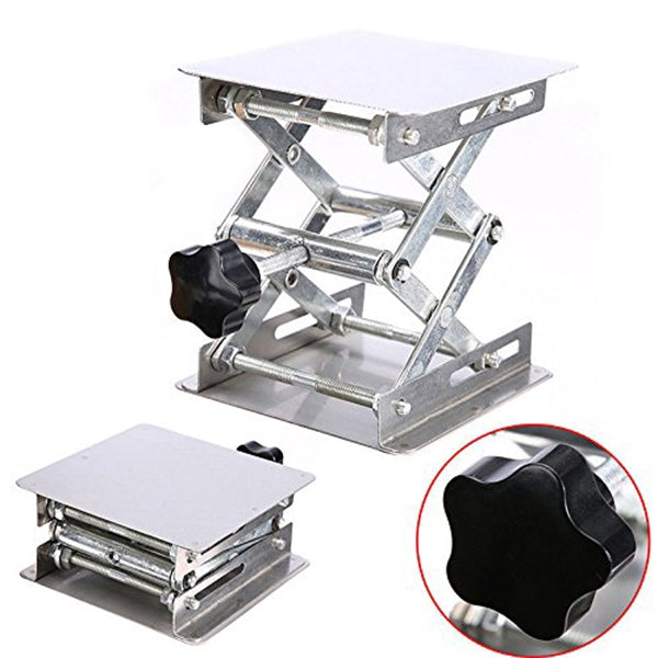 ELECTROPRIME 100x100mm Laboratory Manual Stainless Steel Lifting Platform Small Lifting Platform