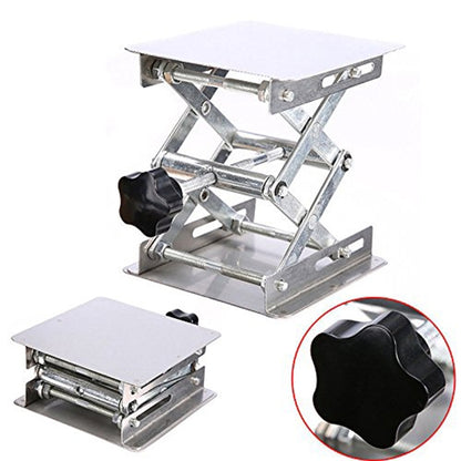 ELECTROPRIME 100x100mm Laboratory Manual Stainless Steel Lifting Platform Small Lifting Platform