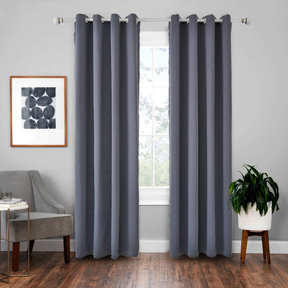 ELECTROPRIME High-precision Curtain Shade Cloth Insulation Solid Curtain, Size: 42x63 Inch?107x160CM?(Dark Grey)