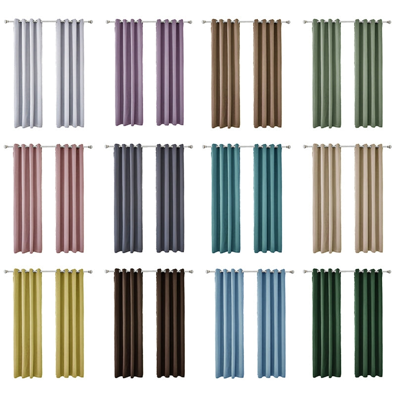 ELECTROPRIME High-precision Curtain Shade Cloth Insulation Solid Curtain, Size: 42x63 Inch?107x160CM?(Light Grey)
