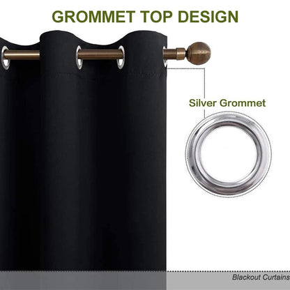 ELECTROPRIME High-precision Curtain Shade Cloth Insulation Solid Curtain, Size:42x84 Inch?107x213CM?(White Gold)