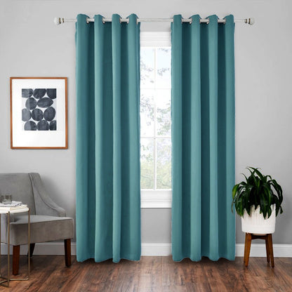 ELECTROPRIME High-precision Curtain Shade Cloth Insulation Solid Curtain, Size:42x84 Inch?107x213CM?(Lake Blue)