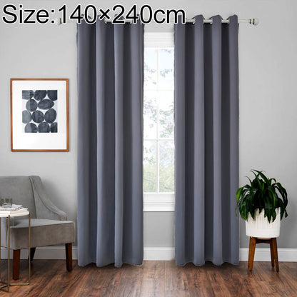 ELECTROPRIME High-precision Curtain Shade Cloth Insulation Solid Curtain, Size: 140×240(Dark Grey)