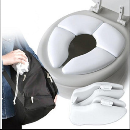 ELECTROPRIME Soft Skin-Friendly Children Folding Potty Seat Cover Baby Travel Folding Padded Toilet Seat Toilet Training