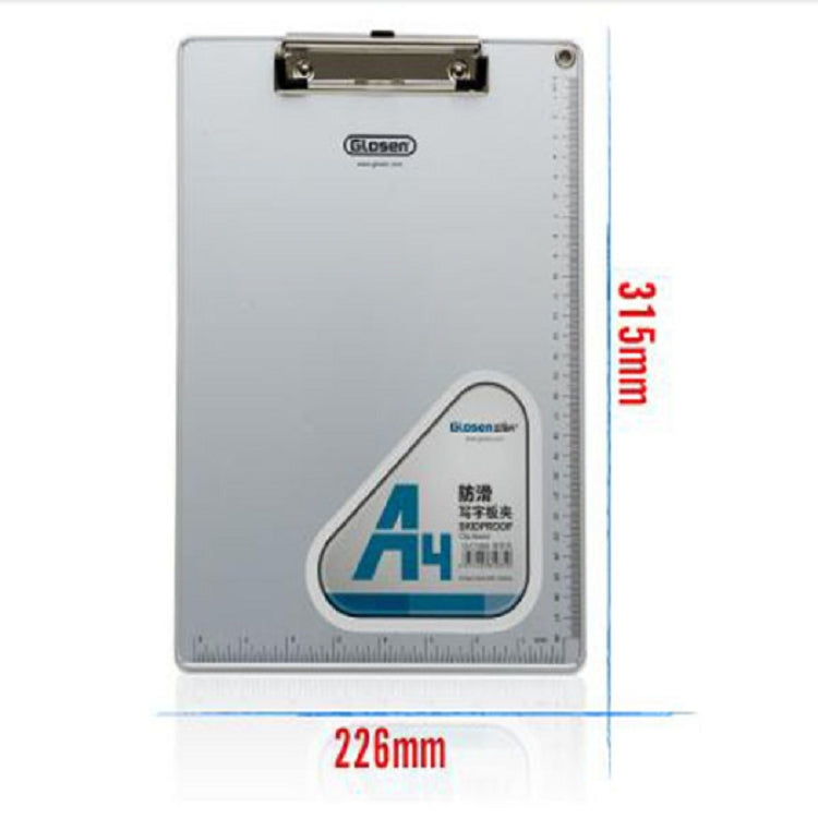 ELECTROPRIME A4 Aluminum Clipboard Writing Pad Folder School Office Stationery Supplies, Size: 31.5x22.5cm