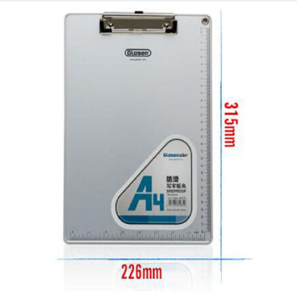 ELECTROPRIME A4 Aluminum Clipboard Writing Pad Folder School Office Stationery Supplies, Size: 31.5x22.5cm