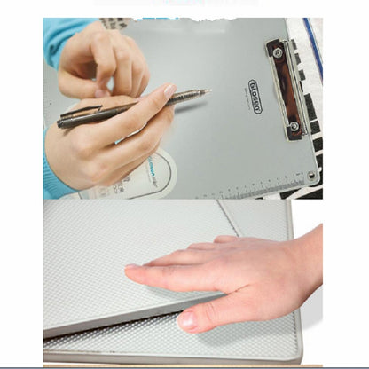 ELECTROPRIME A4 Aluminum Clipboard Writing Pad Folder School Office Stationery Supplies, Size: 31.5x22.5cm