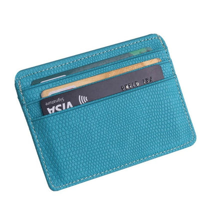 ELECTROPRIME Lizard Pattern PU Leather Bank Card Set Card Package(Sky Blue)