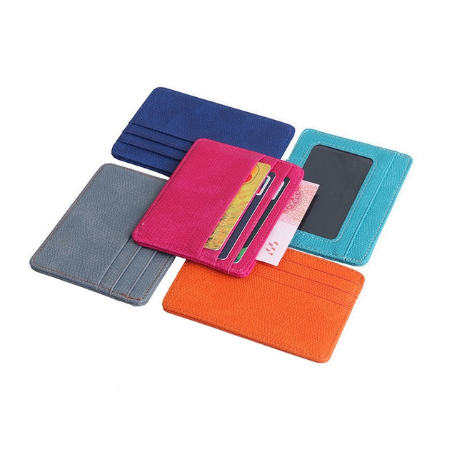 ELECTROPRIME Lizard Pattern PU Leather Bank Card Set Card Package(Sky Blue)