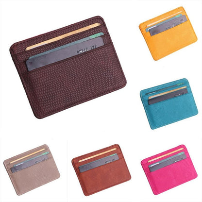 ELECTROPRIME Lizard Pattern PU Leather Bank Card Set Card Package(Gray)