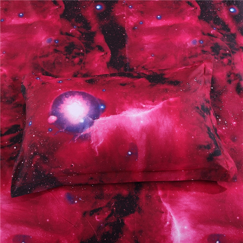 ELECTROPRIME Bedding Sets Universe Outer Space Themed Bed Linen 3D Galaxy Duvet Cover, Size:200x230 (4 pcs)(xk001)
