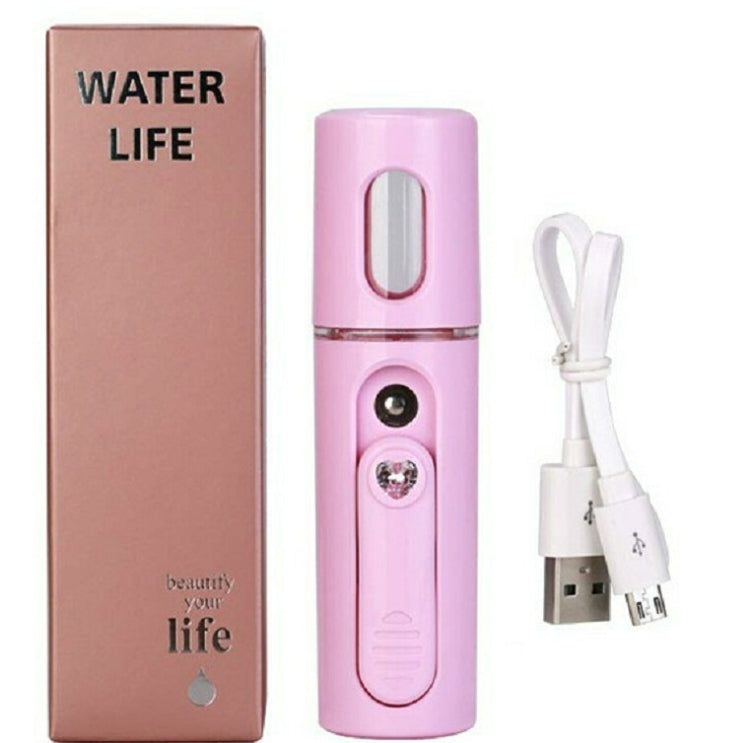 ELECTROPRIME Facial Steamer Nano Steamer Handy  Face Moisture Sprayer Rechargeable Mini USB Charging Automatic Alcohol Sprayer(Light purple)