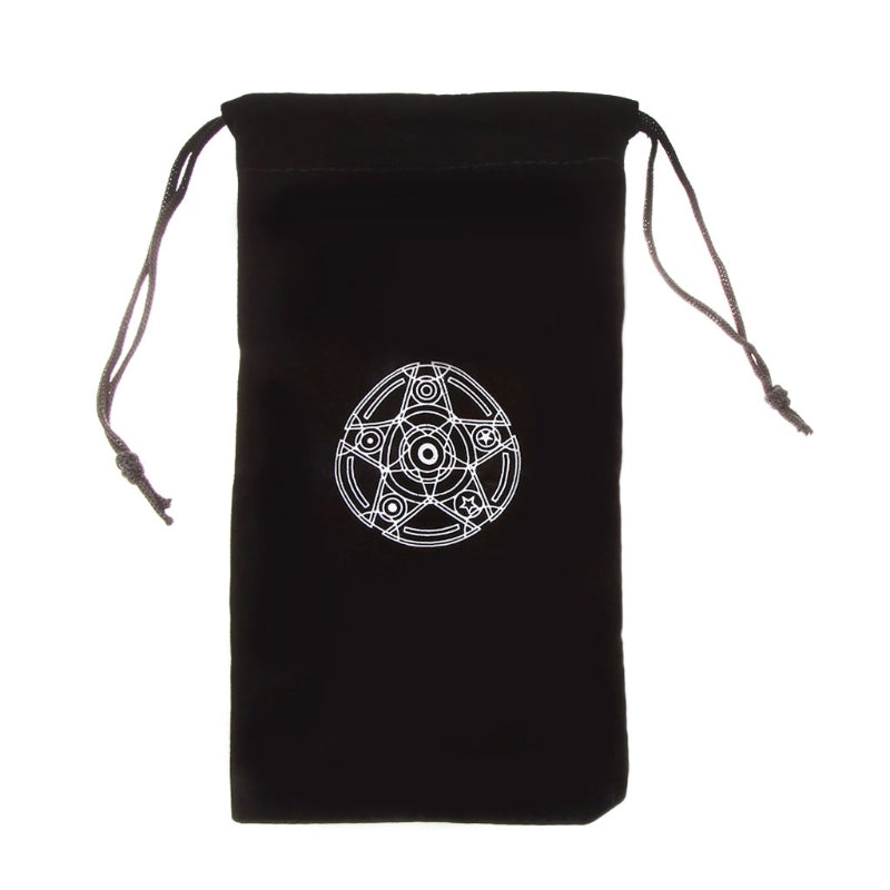 ELECTROPRIME Velvet Pentagram Tarot Card Bag Home Mini Drawstring Package