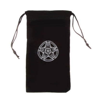 ELECTROPRIME Velvet Pentagram Tarot Card Bag Home Mini Drawstring Package