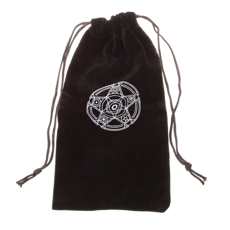 ELECTROPRIME Velvet Pentagram Tarot Card Bag Home Mini Drawstring Package