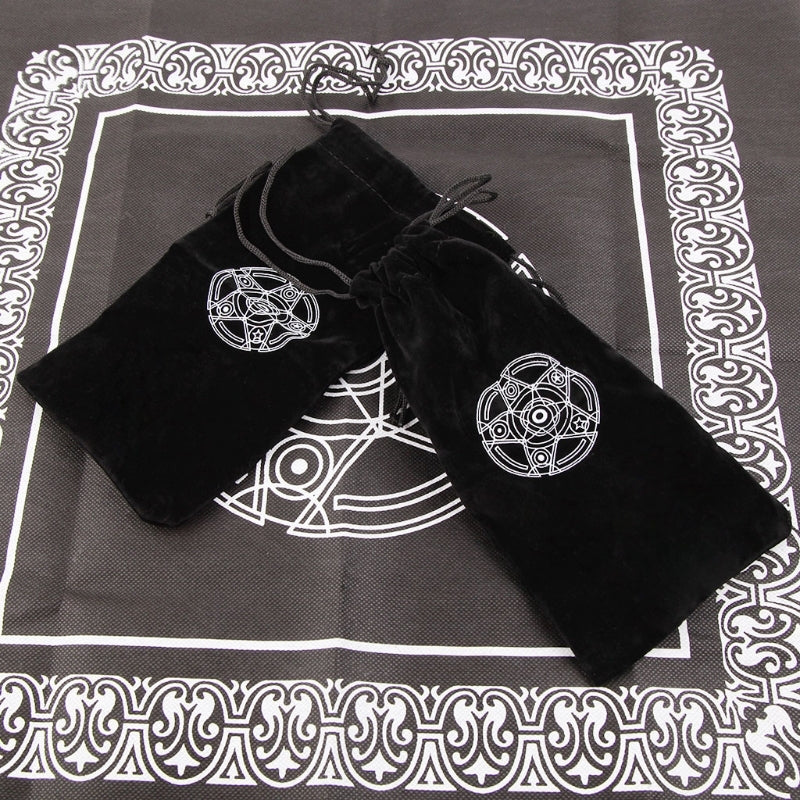 ELECTROPRIME Velvet Pentagram Tarot Card Bag Home Mini Drawstring Package
