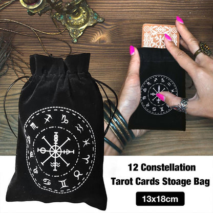ELECTROPRIME Velvet Pentagram Tarot Card Bag Home Mini Drawstring Package