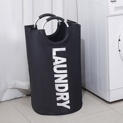 ELECTROPRIME Portable Waterproof Hamper Dirty Clothes Large Collapsible Washing Laundry Basket Bag(Black)