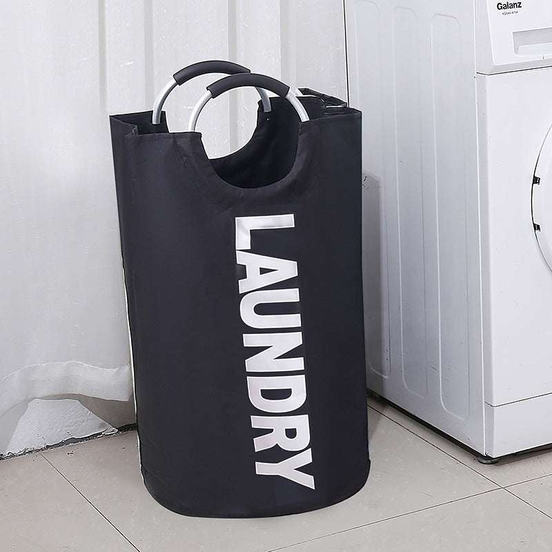 ELECTROPRIME Portable Waterproof Hamper Dirty Clothes Large Collapsible Washing Laundry Basket Bag(Black)