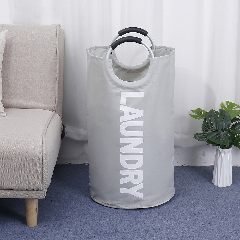 ELECTROPRIME Portable Waterproof Hamper Dirty Clothes Large Collapsible Washing Laundry Basket Bag(Light Grey)