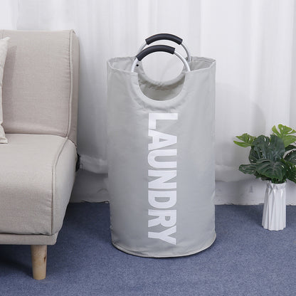 ELECTROPRIME Portable Waterproof Hamper Dirty Clothes Large Collapsible Washing Laundry Basket Bag(Light Grey)