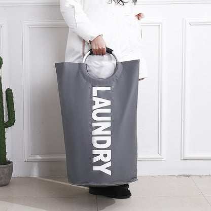 ELECTROPRIME Portable Waterproof Hamper Dirty Clothes Large Collapsible Washing Laundry Basket Bag(Light Grey)