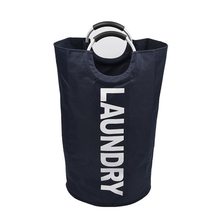 ELECTROPRIME Portable Waterproof Hamper Dirty Clothes Large Collapsible Washing Laundry Basket Bag(Navy Blue)