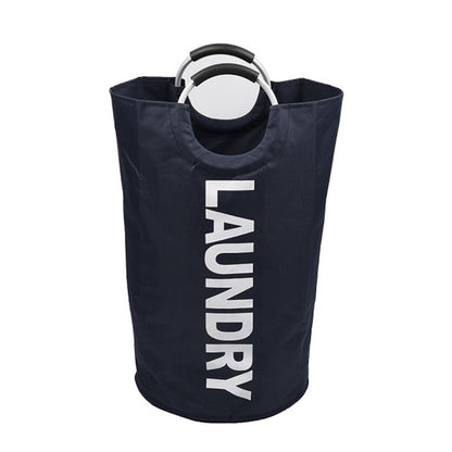 ELECTROPRIME Portable Waterproof Hamper Dirty Clothes Large Collapsible Washing Laundry Basket Bag(Navy Blue)