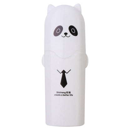 ELECTROPRIME Outdoor Travel Camping Towel Toothbrush Toothpaste Multi Cap Storage Case(white panda)