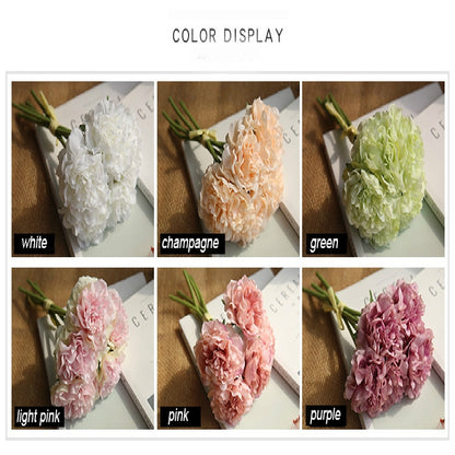 ELECTROPRIME 5 Heads Fake Flowers Artificial Flowers Peony Bouquet for Wedding and Home Decoration(Pink)