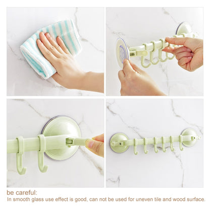 ELECTROPRIME Kitchen Bathroom Wall Powerful Sucker Towel Hook Creative Wall Hanging Hook(Nordic Green)