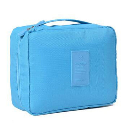 ELECTROPRIME Convenient Travel Cosmetic Makeup Toiletry Case Wash Organizer Storage Pouch Bag(Sky blue)