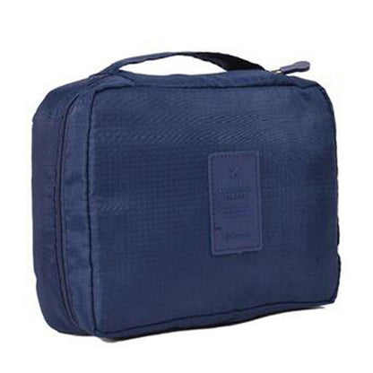 ELECTROPRIME Convenient Travel Cosmetic Makeup Toiletry Case Wash Organizer Storage Pouch Bag(Dark blue)