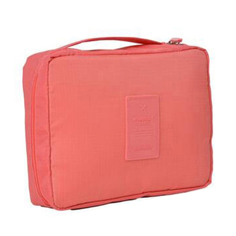 ELECTROPRIME Convenient Travel Cosmetic Makeup Toiletry Case Wash Organizer Storage Pouch Bag(Watermelon red)