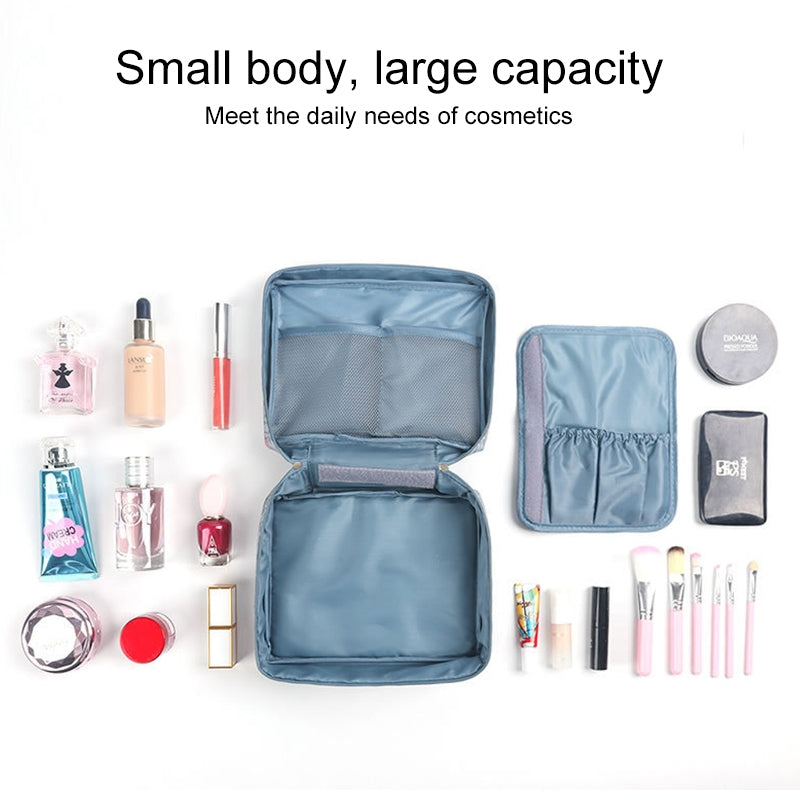 ELECTROPRIME Convenient Travel Cosmetic Makeup Toiletry Case Wash Organizer Storage Pouch Bag(Watermelon red)