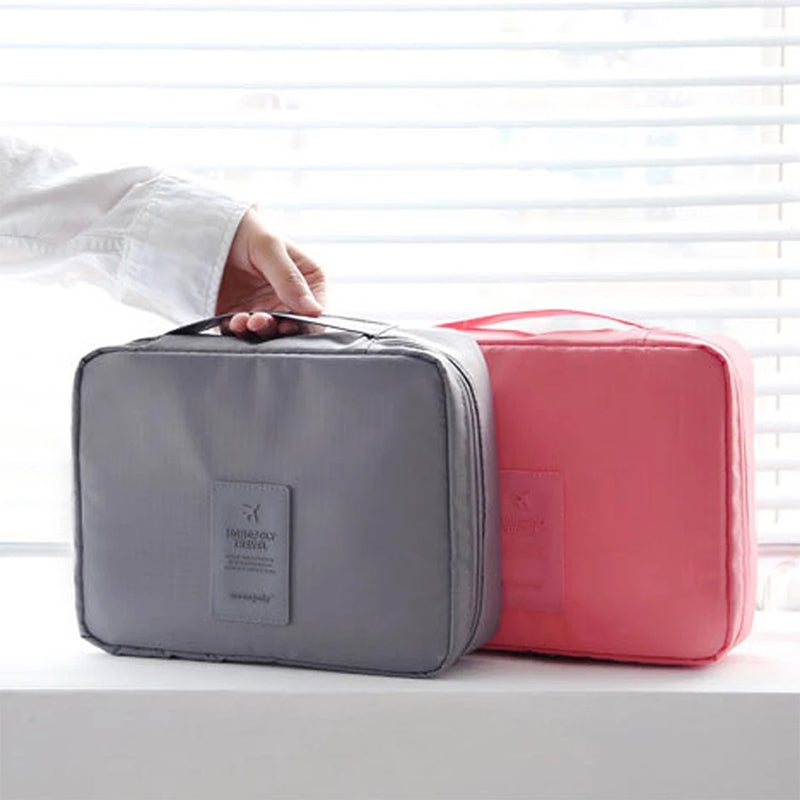 ELECTROPRIME Convenient Travel Cosmetic Makeup Toiletry Case Wash Organizer Storage Pouch Bag(Watermelon red)