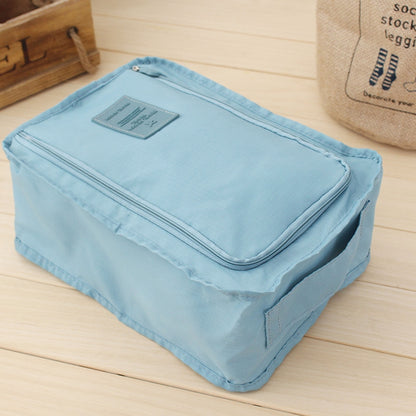 ELECTROPRIME Waterproof Shoes Bag Pouch Storage Travel Bag Portable Shoes Organizer(Light Blue)