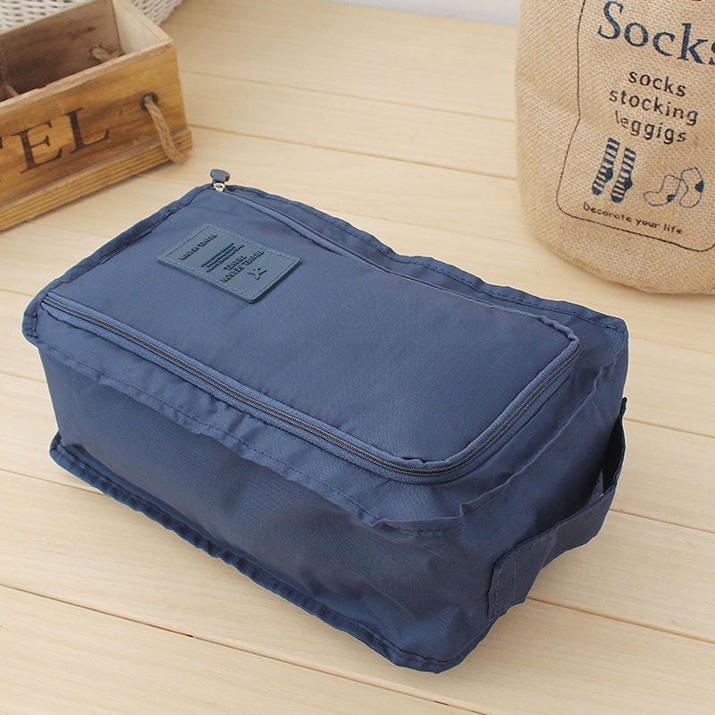 ELECTROPRIME Waterproof Shoes Bag Pouch Storage Travel Bag Portable Shoes Organizer(Navy Blue)