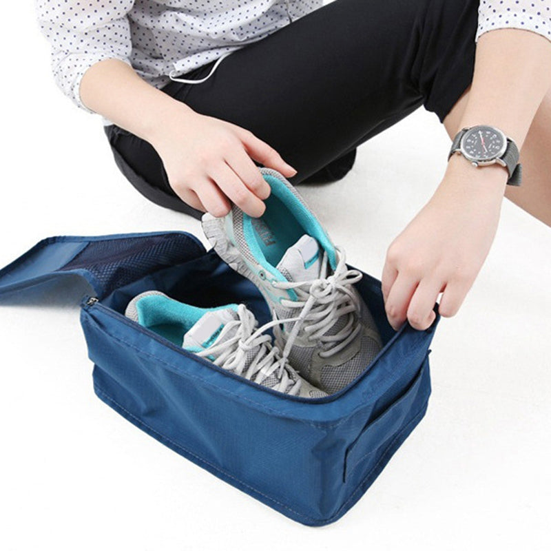 ELECTROPRIME Waterproof Shoes Bag Pouch Storage Travel Bag Portable Shoes Organizer(Navy Blue)
