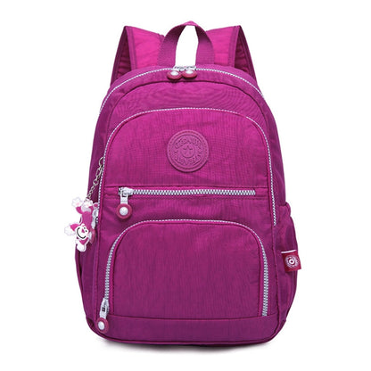 ELECTROPRIME Backpacks School Backpack for Teenage Girls Female Laptop Bagpack Travel Bag, Size:27X13X37cm(T1368 Purple red)