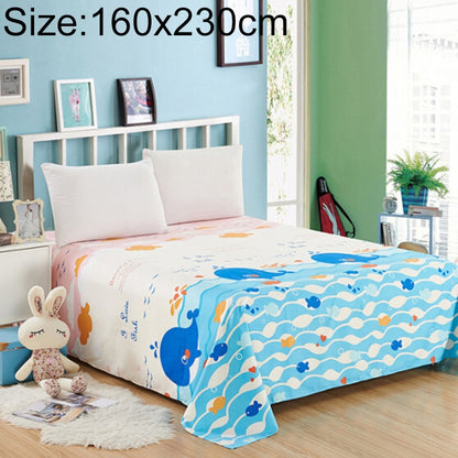 ELECTROPRIME Student Dormitory Double Single Grinding Skin-Friendly Multi-Size Multi-Function Sheet, Size:160X230cm(Ocean Elf)