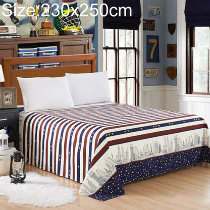 ELECTROPRIME Student Dormitory Double Single Grinding Skin-Friendly Multi-Size Multi-Function Sheet, Size:230x250cm(British Style)