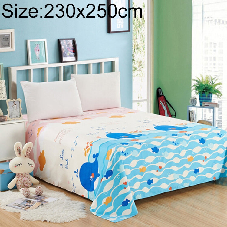 ELECTROPRIME Student Dormitory Double Single Grinding Skin-Friendly Multi-Size Multi-Function Sheet, Size:230x250cm(Ocean Elf)
