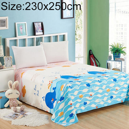 ELECTROPRIME Student Dormitory Double Single Grinding Skin-Friendly Multi-Size Multi-Function Sheet, Size:230x250cm(Ocean Elf)