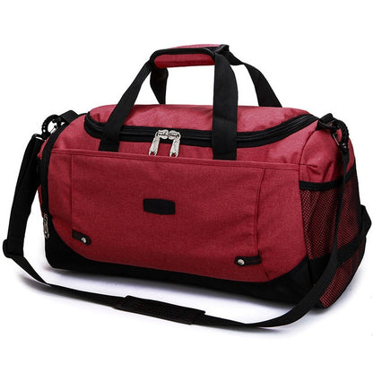 ELECTROPRIME Mens / Ladies Large Capacity Travel Bags Portable Multifunctional Handbag(Red)